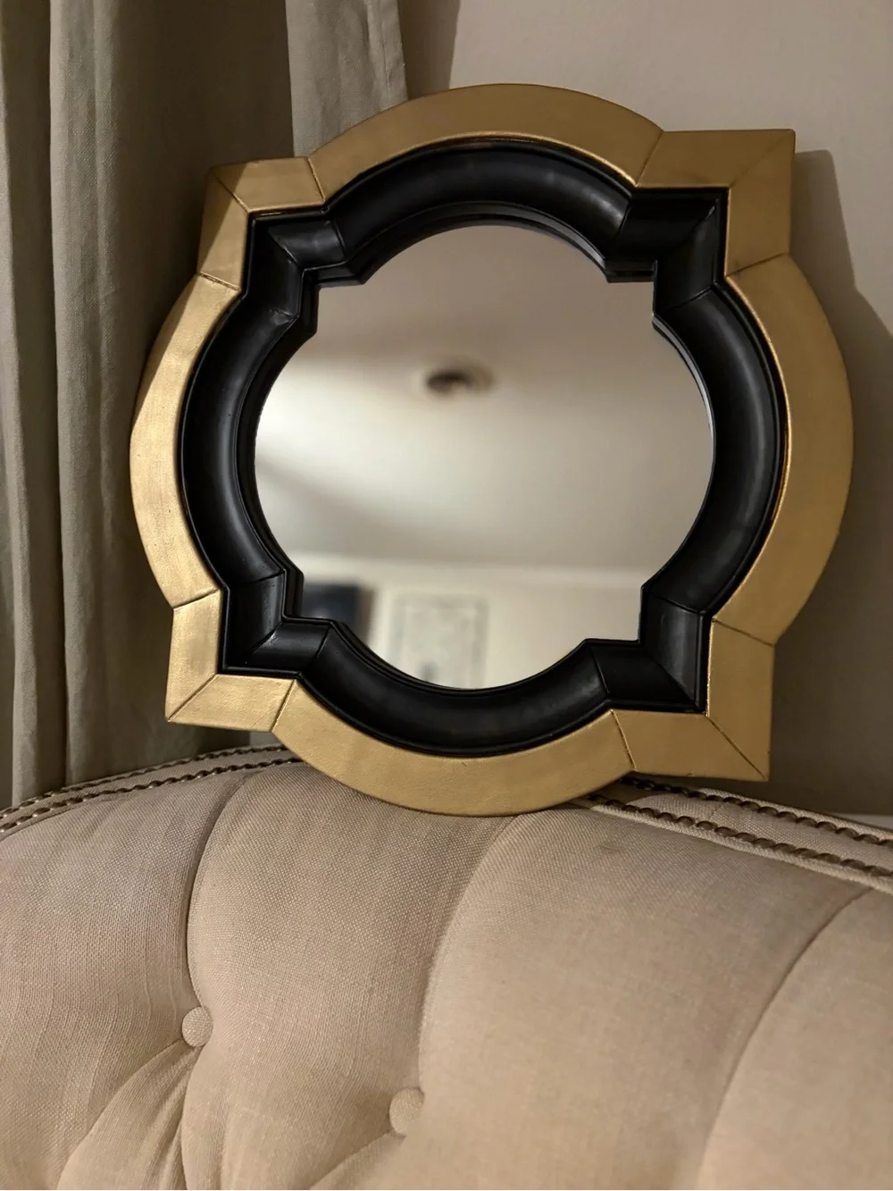 Ornate Gold and Black Decorative Wall Mirror - Home Wall Decor
